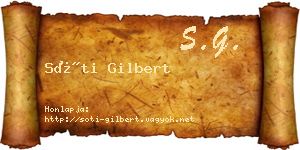 Sóti Gilbert névjegykártya